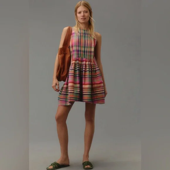 ✨ Anthropologie Kyla Flounce Mini Dress Sz XL - Picture 3 of 13